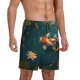 thumbnail image 2 of Balery Koi Pond Lilies Pantalones cortos de pijama de punto de algodón para hombre con cinturilla y bolsillos-3X-Large, 2 of 6
