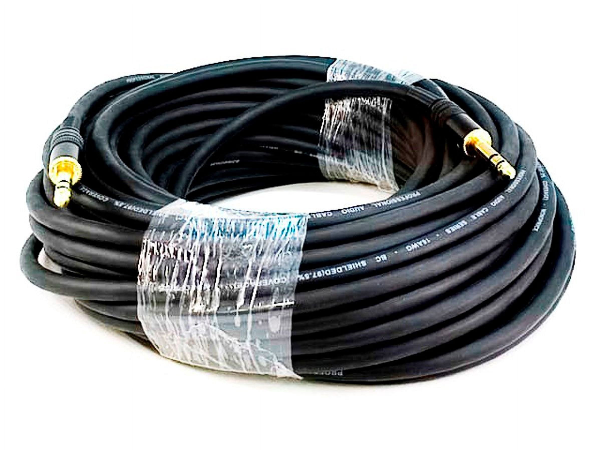 Monoprice Premier Series 1/4 Inch (TRS) Male to Male Cable Cord - 75 Feet - Black | 16AWG (Gold Plated)