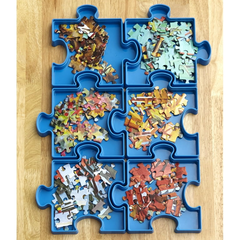 Puzzle Organizer Trays - Stackable Plastic Interlocking Storage