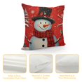 Lingy Let it Snow Snowman Christmas Throw Pillow Covers Red Cardinal