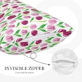 thumbnail image 3 of Honeii Tulips Flowers Decorative Throw Pillow Case - Elevate Your Couch, Sofa, or Bed with Stylish Home Decor, Perfect Gift Idea-14"x20", 3 of 6