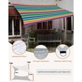 thumbnail image 5 of Sun Shade Sail 14x18Ft Mexico Geometric Rainbow Stripe Ethnic Bohemia Uv Block Sunshade Canopy Outdoor Shade Cover Rectangle Shade Cloth For Patio Garden Yard Deck Pergola, 5 of 6