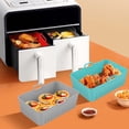 thumbnail image 4 of FastXmas Silicone Air Fryer Liners, Kitchen Gadgets 8.5x5.7 inch Rectangular Non-Stick Reusable Baking Tray, Food Grade BPA-Free Air Fryer Pot Basket Bowl Household Oven Microwave Accessories, 4 of 7