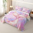 thumbnail image 3 of Erosebridal Magic Ocean Mermaid Quilt Full, Princess Style Full Bedspread Sets, 3 Pieces, 3 of 7