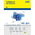 thumbnail image 2 of Tornillo De Banco 8 In Base Giratoria SURTEK Prensa Industrial 428F, 2 of 3