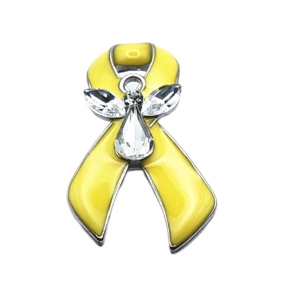 Necvior Modern Yellow Ribbon Brooch Adornment Delicate Lapel Pin for Daily Wear Dates