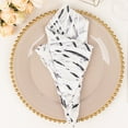 thumbnail image 5 of BalsaCircle 20x20 in White Black Wavy Embroidered Sequin Tulle Net Fabric Table Napkin Party Events Decorations Supplies, 5 of 8
