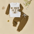 thumbnail image 3 of Towmus Toddler Baby Boy Clothes Fall Sweatshirt Set Outfits Long Sleeve Letter Pullover Tops Joggers Pants Infant Winter Clothes, 3 of 7
