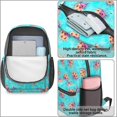 thumbnail image 4 of Pioneer Flower Floral Print Pattern 17" School Backpacks for Teens,Waterproof Oxford Fabric,S-Shape Padded Straps for School,Travel,Hiking,Camping, 4 of 5
