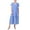 Blue, variant on NY Collection Petite Short Sleeve Tiered Midi Dress White PXL