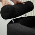 thumbnail image 6 of Aukfa 51" Oversized Accent Chair with Half-moon Storage Ottoman Set for Living Room, 5 Pillows, Linen, Black, 6 of 9