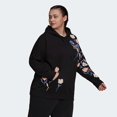 thumbnail image 3 of Adidas Women's Plus Size Floral Graphic Hoodie HB4571 Black, 3 of 7