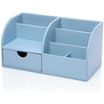 thumbnail image 3 of Organizador de Escritorio de oficina, sistema de organización, organizador de mesa, portalápices de cuero PU, caja para bolígrafos, suministros de oficina multifuncionales, 3 of 5
