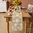 thumbnail image 4 of Table Runners 70 Inches Long Dress Scarves, Starfish Khaki Coastal Farmhouse Coffee/Dining/Kitchen Table Decor, Holiday Table Runner, Summer Nautical Shell Beach 13x70 Inch, 4 of 9