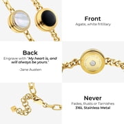 TOTWOO Long Distance Touch Bracelets for Couples, Long Distance Relationship Gifts for Girlfriend