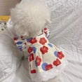 thumbnail image 3 of NIBOLOG Pet Dress Floral Printing Flying Sleeve Ruffle Edge Summer Small Dog Princess Cosplay Costume for Spring, 3 of 8