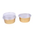 thumbnail image 3 of Homerr Cupcake Tinfoil Box 20Pcs Tinfoil Box with Lid Reusable Disposable Round Food Grade Non- Safe Cupcake Container Aluminum Foil Bowl Baking Aluminum Foil Container, 3 of 9