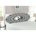 thumbnail image 2 of Ying Yang Headboard, Circle Mandala Pattern with Yin Yang Sign Made with Paisley Motif Karma Cosmos, Upholstered Decorative Metal Bed Headboard with Memory Foam, Full Size, Black White, by Ambesonne, 2 of 4