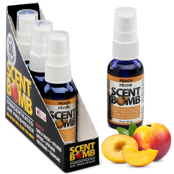 Spray ambientador Scent Bomb aroma durazno 4 x 30 ml