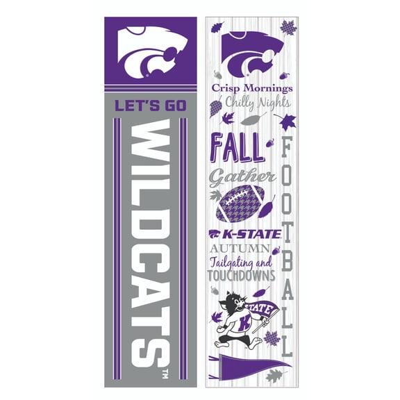 Kansas State Wildcats 47" Double Sided Fall Leaner Fan Sign