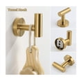 thumbnail image 4 of CROPD Bathroom Hardware Set 4-Piece Brushed Gold, SUS304 Stainless Steel Bathroom Fixtures Accessory Kit with Towel Hook X 2, Toilet Paper Holder and Rotary Towel Ring, Wall Mount, 4 of 9