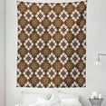 thumbnail image 1 of Chocolate Tapestry, Brown Toned Ancestral Batik Pattern with Floral Indonesian Motifs, Fabric Wall Hanging Decor for Bedroom Living Room Dorm, 5 Sizes, Dark Brown White Brown, by Ambesonne, 1 of 1