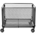 thumbnail image 2 of Scranton & Co Steel Mesh Black Mobile File Cube Rectangular 13.5" W x 16.75" D x 13" H, 2 of 3
