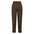 thumbnail image 5 of RYRJJ Thermal Yoga Dress Pants for Women Pull on Fleece Lined Pants Stretchy High Waisted Slim Fit Slacks Trousers for Business Casual Work(Coffee;L), 5 of 9