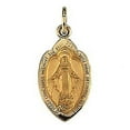 thumbnail image 2 of Picturesongold.Com Miraculous Medal Necklace Pendants - 1/2 inch wide x 3/4 inch tall - Yellow Gold, 2 of 4