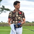 thumbnail image 4 of Daiia rock record Skull Pattern Men’s Polo Shirts,Solid Deck Shirt,Classic Fit, Breathable Cotton Polo for Casual and Sport Wear-X-Large, 4 of 7