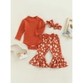 thumbnail image 2 of Canis Newborn Baby Girls Cotton Tops Romper Floral Pants 3Pcs Outfits Set Clothes, 2 of 8