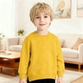 thumbnail image 2 of Kids Sweatshirts for Boys Long Sleeve Yellow Sweatshirt Girls Crewneck Pullover Casual Sport Sweatshirts Fall Clothes Girls Toddler Clothes 4-5 Years, 2 of 7