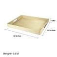 thumbnail image 6 of Home Basics Elegant Metallic Weave Serving Tray with Cut-Out Handles, Gold, 6 of 6