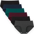 thumbnail image 1 of Bragas hipster de algodón para mujer Underwear INNERSY, paquete de 6, 1 of 6