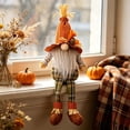 thumbnail image 4 of Gnome Doll,Autumn Scarecrow Style Plaid Outfit Leaf Decor for Farmhouse Livingroom Thanksgiving Table Fall Decoration, 4 of 6