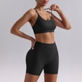 thumbnail image 2 of TOWED22 Two Piece Workout Sets for Women Tank Top Matching High Waist Booty Lifting Shorts Gym Yoga Active Wear Outfits(Black,L), 2 of 6