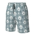 thumbnail image 6 of Uemuo bead tree winter Pattern Men's Swim Trunks Hawaiian Beach Bathing Suit Swimsuits Beach Quick-Dry Shorts with Pockets-3X-Large, 6 of 9