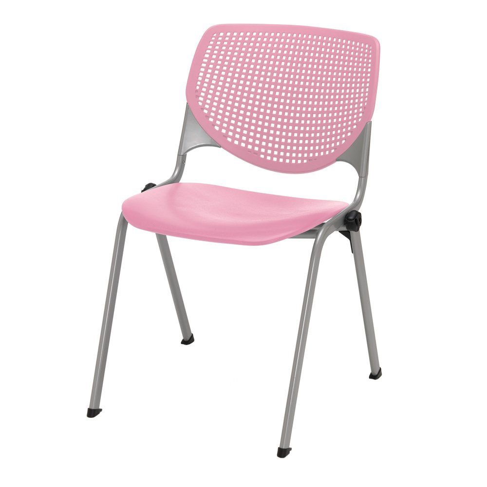 KFI Studios KOOL Armless Stacking Chair, 400lb Capacity, Pink Walmart
