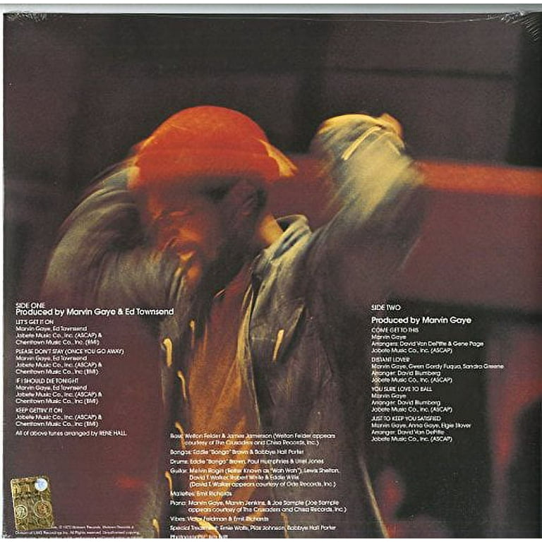 Marvin Gaye Let's Get It On Vinyl Record Song Lyric Print - Red Heart Print