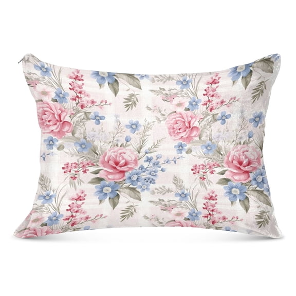 Beautiful Wildflowers Plush Pillow Cases Standard Size Ultra Soft Warm Pillowcases with Zipper 20"x26"