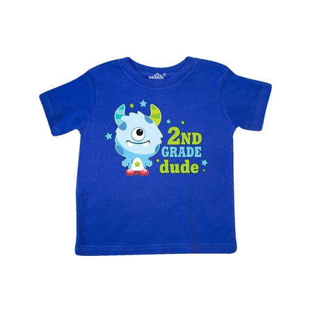 

Inktastic 2nd Grade Dude with Cute Blue Monster Gift Toddler Boy Girl T-Shirt