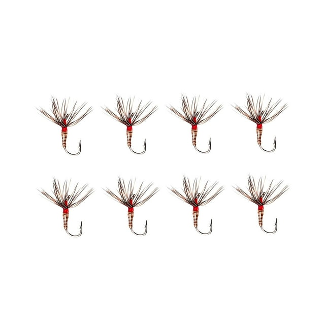 Cebos de pesca portátiles ligeros Colamx 8 piezas de moscas de pesca 9mm x 25mm