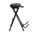 thumbnail image 3 of Happydeer Guitar Stool with Padded Seat, Portable Folding Stool Guitar Stand, with Foot Rest Bar, Retractable Hook, 3 of 8