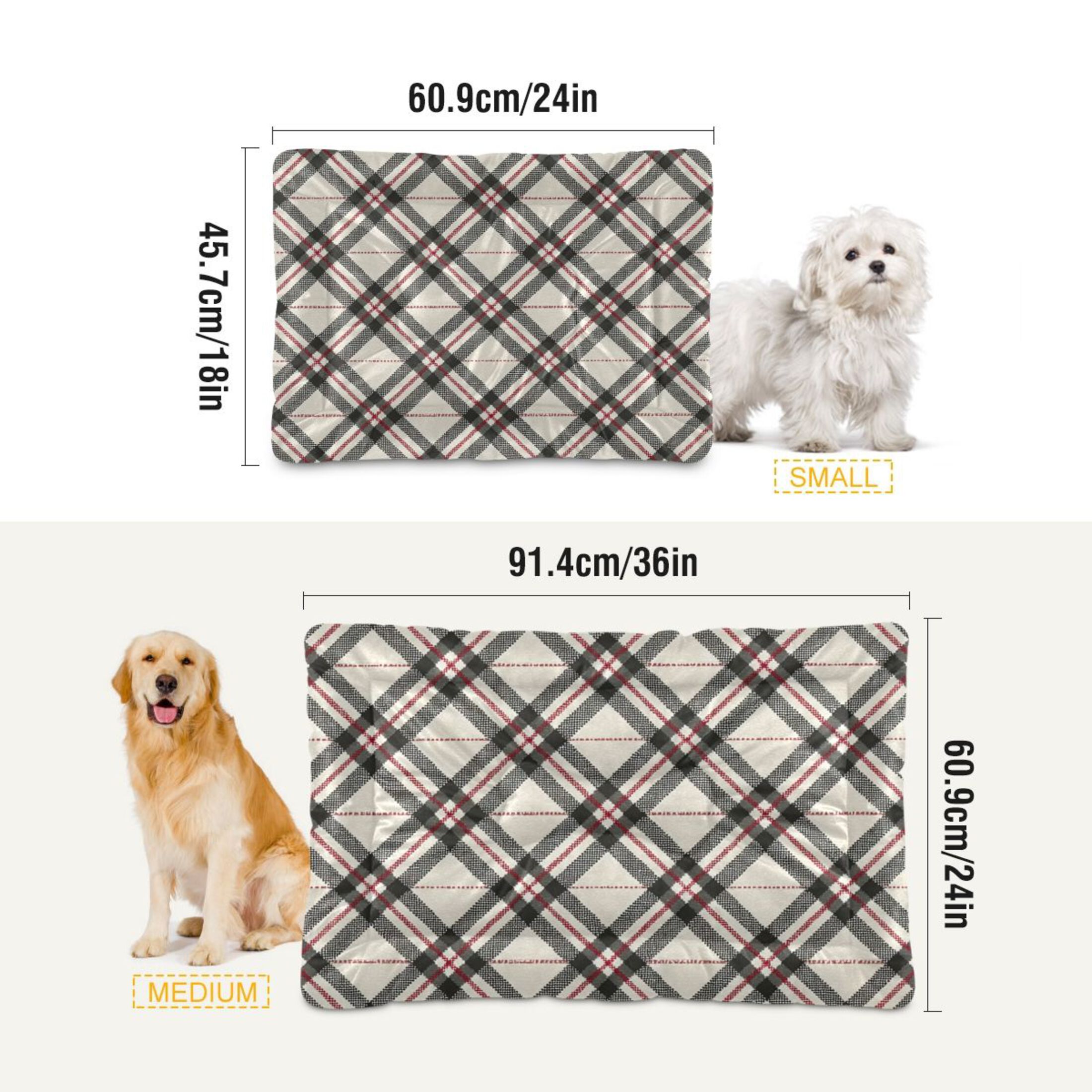 Cozy Mat Pet Bed Indoor Outdoor Warm Soft For Cat Dog Puppy(S/M) Beige and Black Color