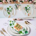 thumbnail image 3 of St. Patrick's Day Cloth Napkins, Green Lucky Shamrock Leaves Cloud Blue Washable and Reusable Dinner Napkins Set of 6, Table Napkin for Kitchen Party Birthday Wedding Hotel Housewarming 20"x20", 3 of 9