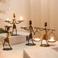 thumbnail image 3 of Gwong Decoración hogareña Candelabro nórdico abstracto hierro hombre vela tenedor casa bar restaurante decoración Gwong 21048000, 3 of 7