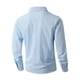 thumbnail image 4 of pstuiky camisas de manga larga para hombre, Camisa de lino con bolsillo y solapa con botones y manga larga de color liso para hombre Tops de hombre s, 4 of 8