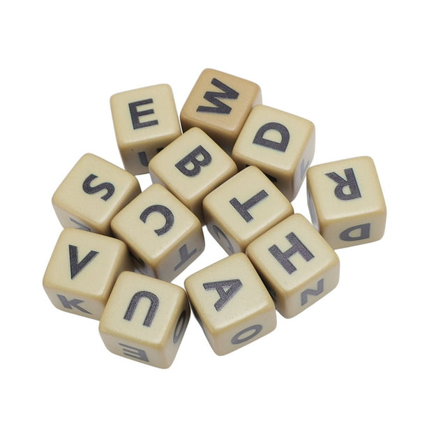 Juego De Letras De Juego De Dados, Mejora Las Habilidades Lingüísticas, Juego Creativo Multiusos, Dados De Letras Inglesas, Divertido, Compacto Con Estuche De Hierro Para Acampar