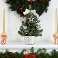 thumbnail image 6 of WMGHA 8" Christmas Centerpieces Small Christmas Tree Artifical Tabletop Christmas Tree Xmas Snow Frosted Fir Tree for Home Farmhouse Mantel Windowsill Desk Holiday Christmas Decorations, 6 of 6