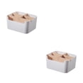 thumbnail image 4 of Caja de almacenamiento de plástico Yuarrent desmontable organizador color blanco Cuadrado 2Conjunto, 4 of 6